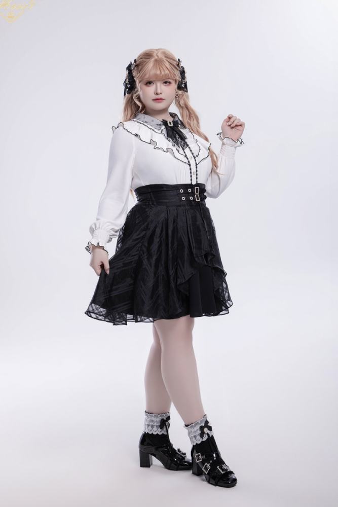 Fluffy Heart ~Alice Girl~ Jirai Kei Long Sleeve Blouse