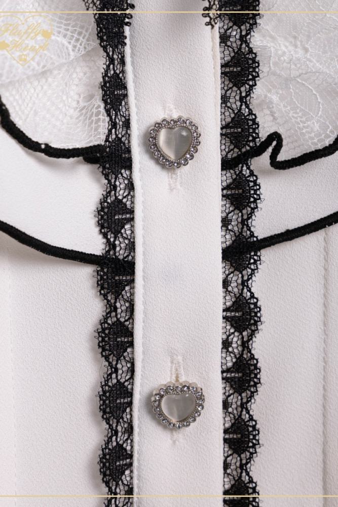 Fluffy Heart ~Alice Girl~ Jirai Kei Long Sleeve Blouse