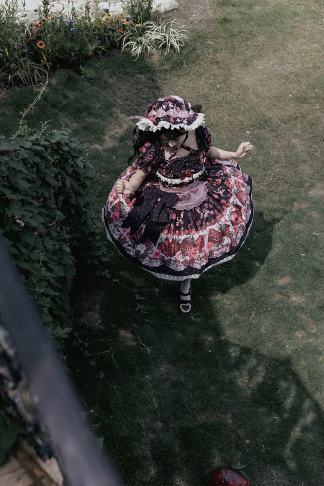 Whispering Isle ~Rotten Berry Fairy Tale~ Gothic Lolita Cotton OP JSK and Blouse