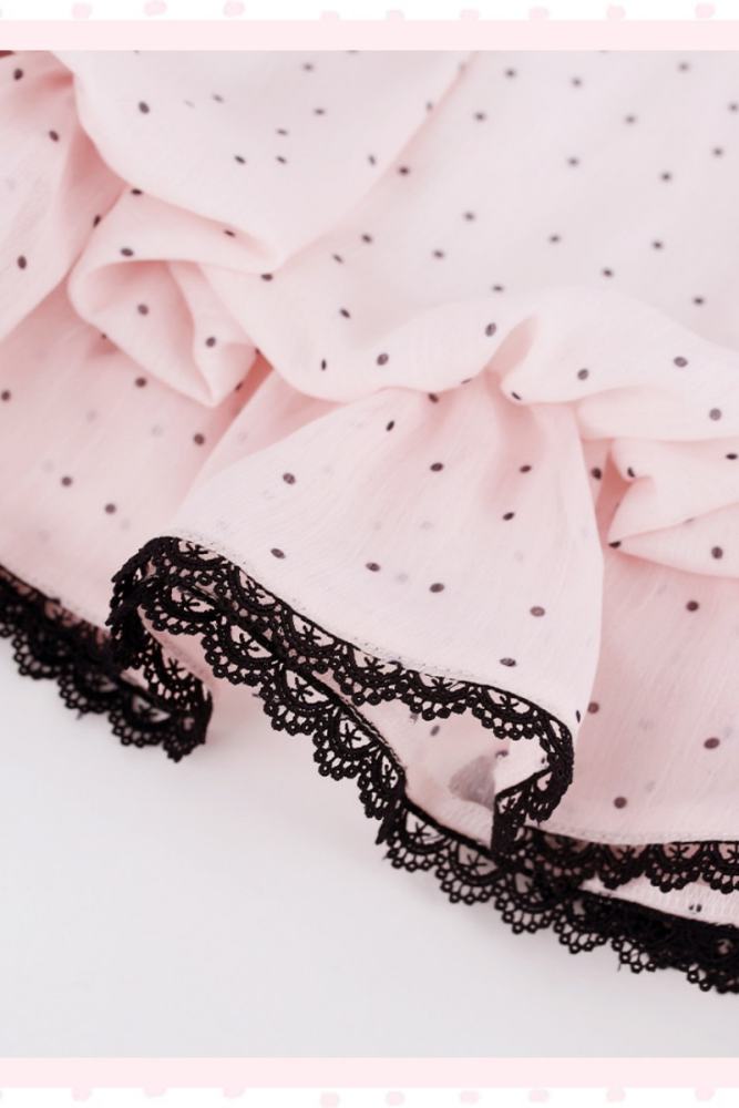 Serendipity Polka Dot Retro Girly Pink Dress and Skirt
