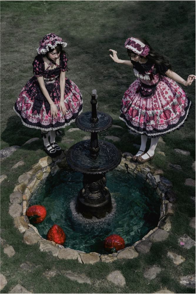 Whispering Isle ~Rotten Berry Fairy Tale~ Gothic Lolita Cotton OP JSK and Blouse