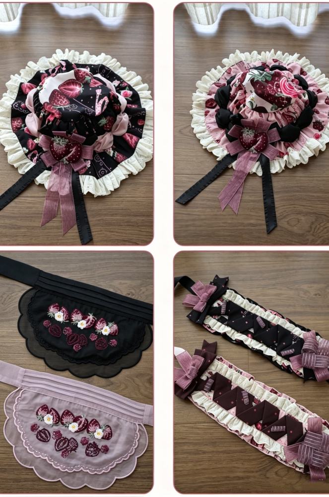 Whispering Isle ~Rotten Berry Fairy Tale~ Lolita Hairband Hat and Apron