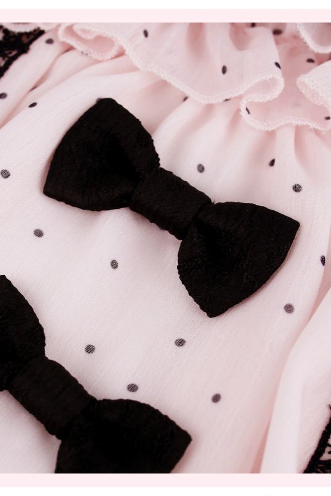 Serendipity Polka Dot Retro Girly Pink Dress and Skirt