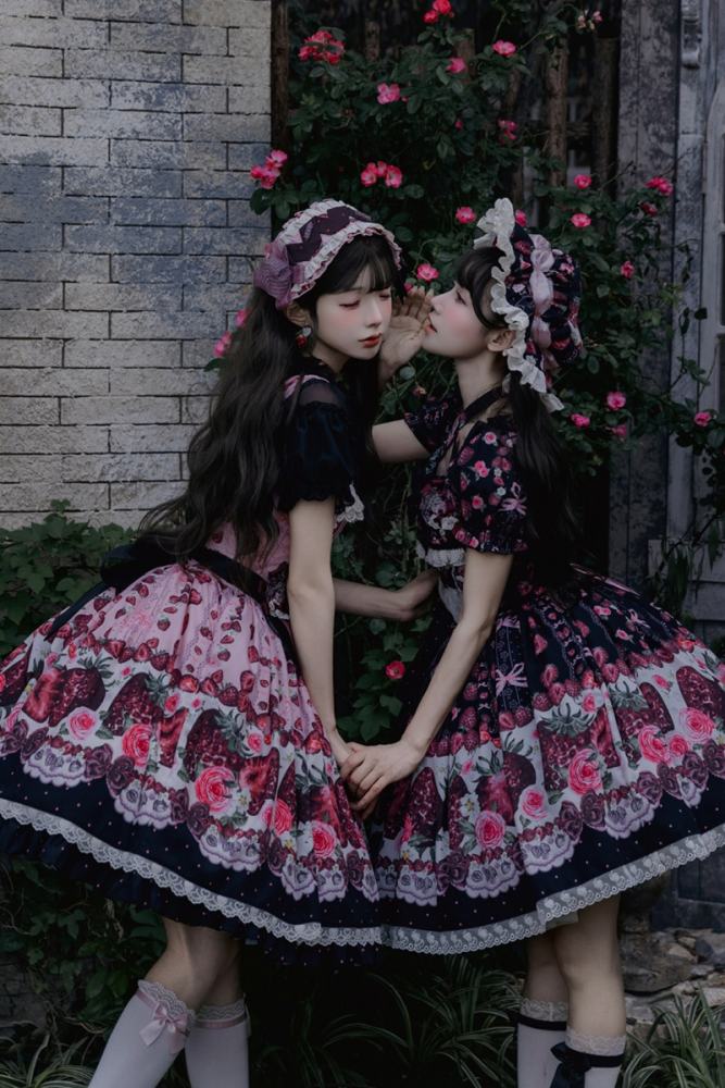 Whispering Isle ~Rotten Berry Fairy Tale~ Lolita Hairband Hat and Apron