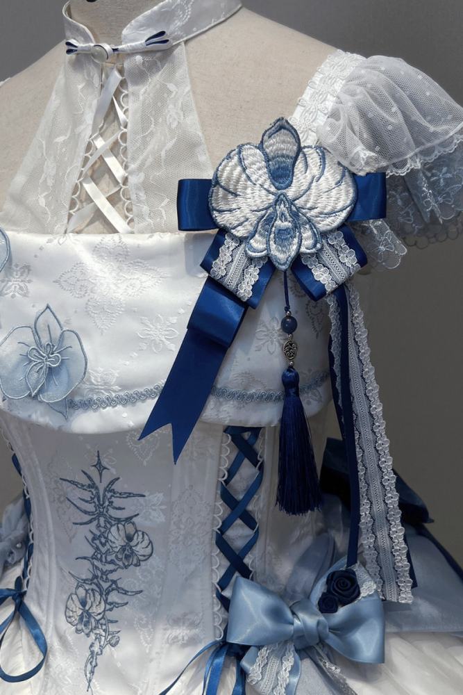 Tantuan ~Linglong Porcelain~ Print Lolita JSK and Extended Sleeves