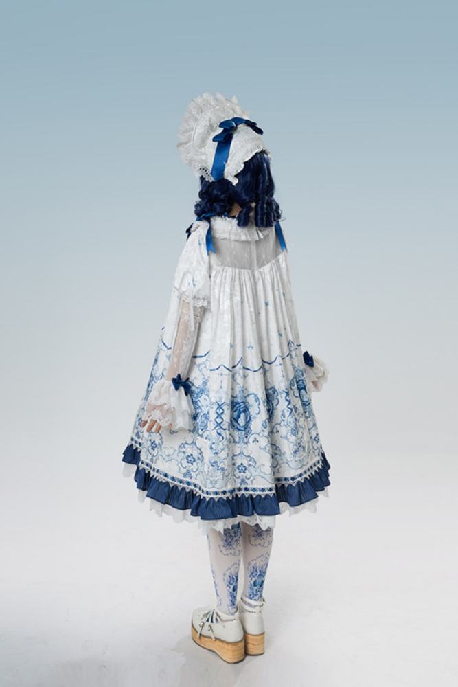 Tantuan ~Linglong Porcelain~ Retro Doll Print Lolita OP