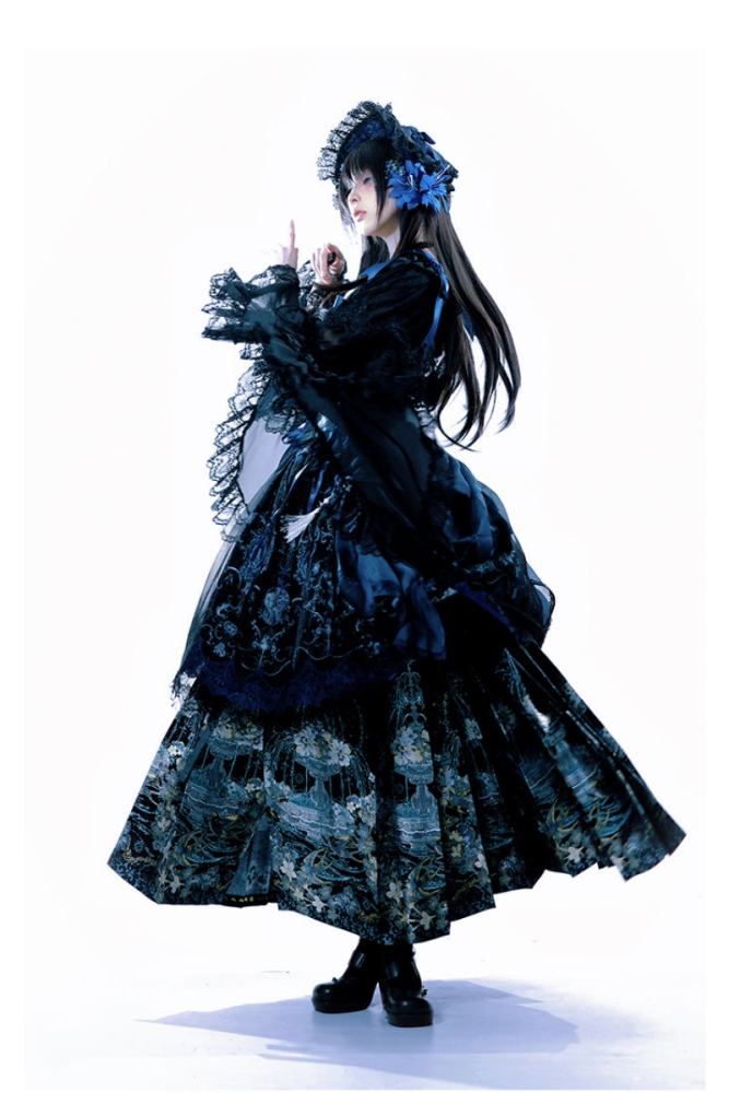 Tantuan ~Linglong Porcelain~ Print Gothic Lolita Corset JSK and Blouse
