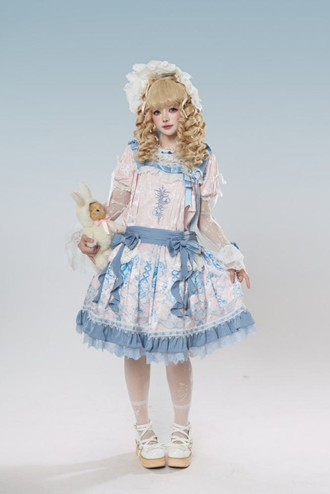 Tantuan ~Linglong Porcelain~ Retro Doll Print Lolita OP