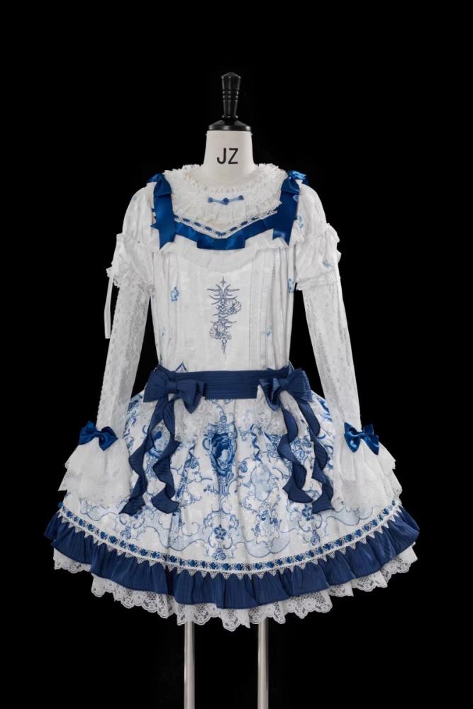 Tantuan ~Linglong Porcelain~ Retro Doll Print Lolita OP