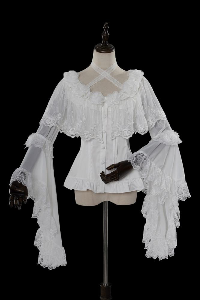 Tantuan ~Linglong Porcelain~ Print Gothic Lolita Corset JSK and Blouse
