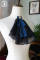 Black Bib Collar with navy bow