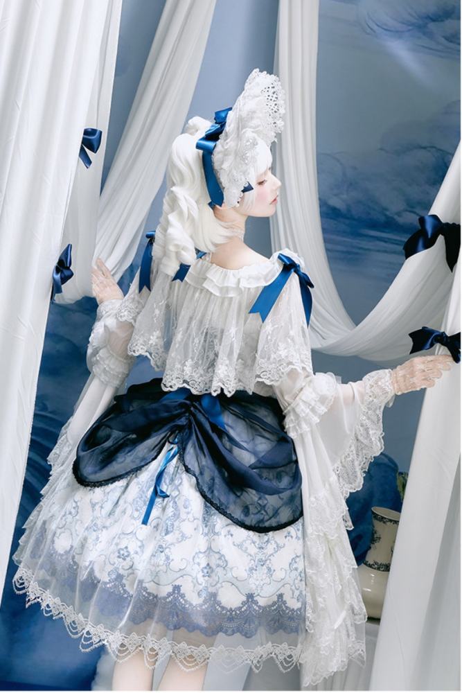 Tantuan ~Linglong Porcelain~ Print Gothic Lolita Corset JSK and Blouse