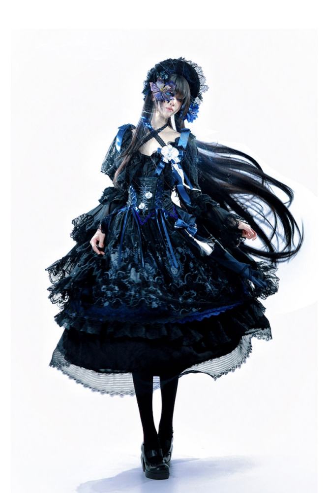 Tantuan ~Linglong Porcelain~ Print Gothic Lolita Corset JSK and Blouse