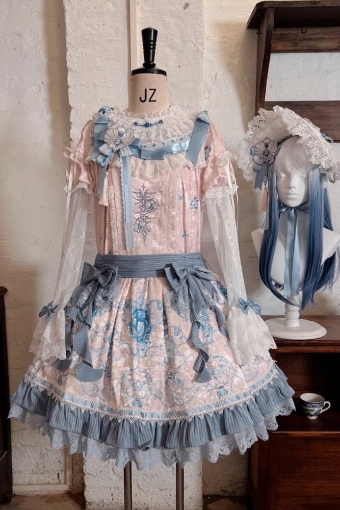 Tantuan ~Linglong Porcelain~ Retro Doll Print Lolita OP