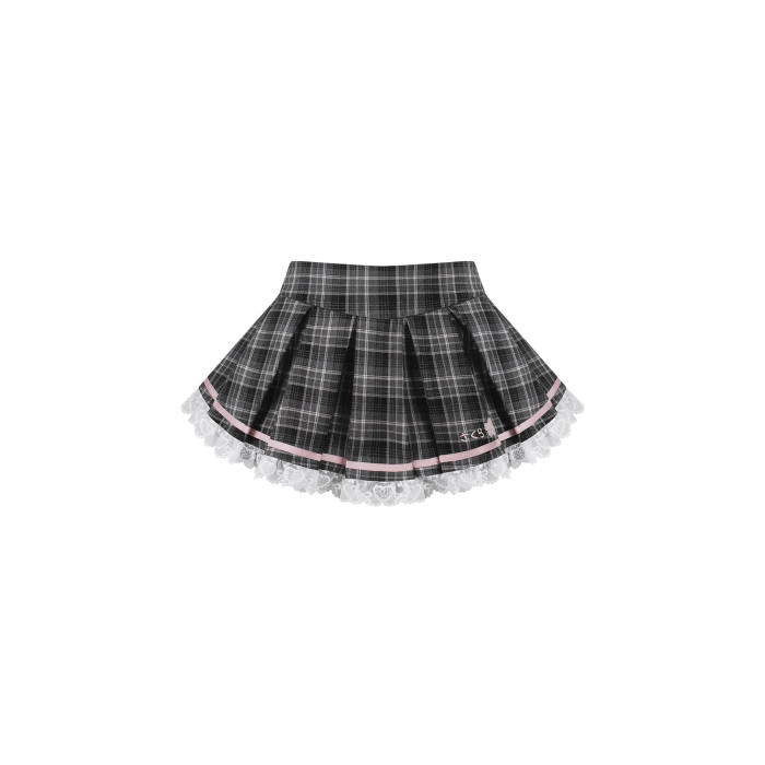 Serendipity ~Sakura Academy~ Retro Girly Blouse and Plaid Skirt