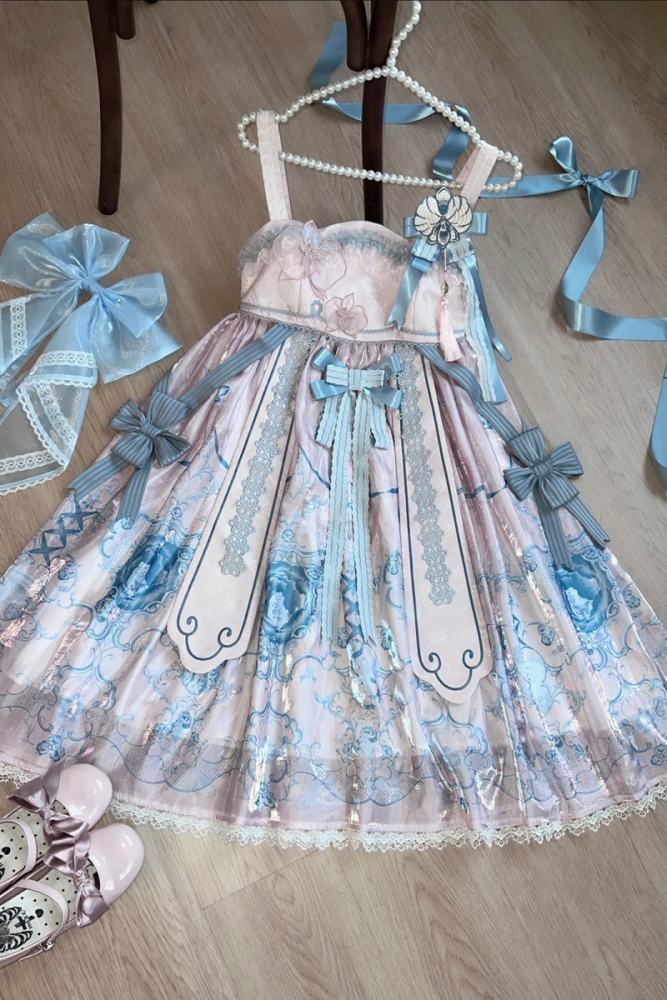 Tantuan ~Linglong Porcelain~ Hanfu Style Empire Waist JSK and Cardigan