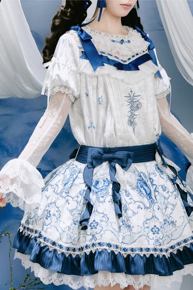 Tantuan ~Linglong Porcelain~ Retro Doll Print Lolita OP