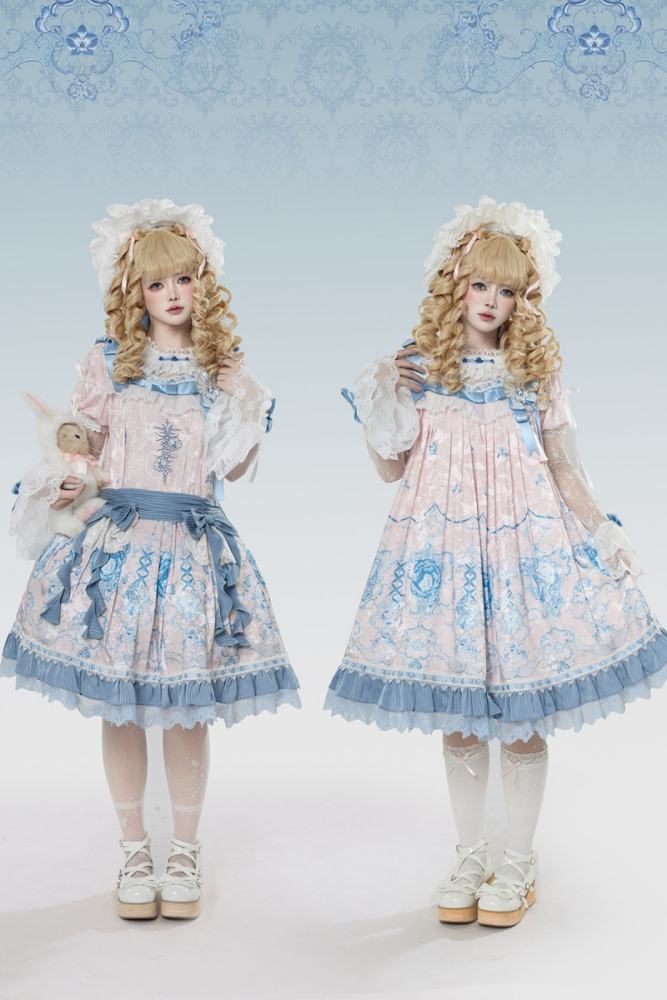 Tantuan ~Linglong Porcelain~ Retro Doll Print Lolita OP