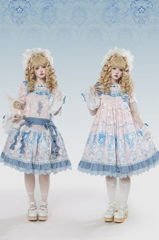 Tantuan ~Linglong Porcelain~ Retro Doll Print Lolita OP
