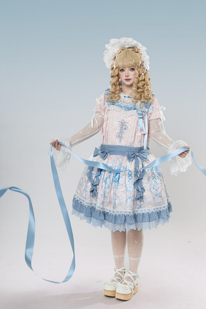 Tantuan ~Linglong Porcelain~ Retro Doll Print Lolita OP