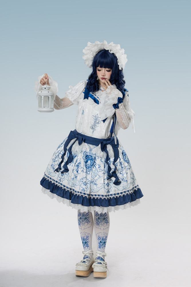 Tantuan ~Linglong Porcelain~ Retro Doll Print Lolita OP