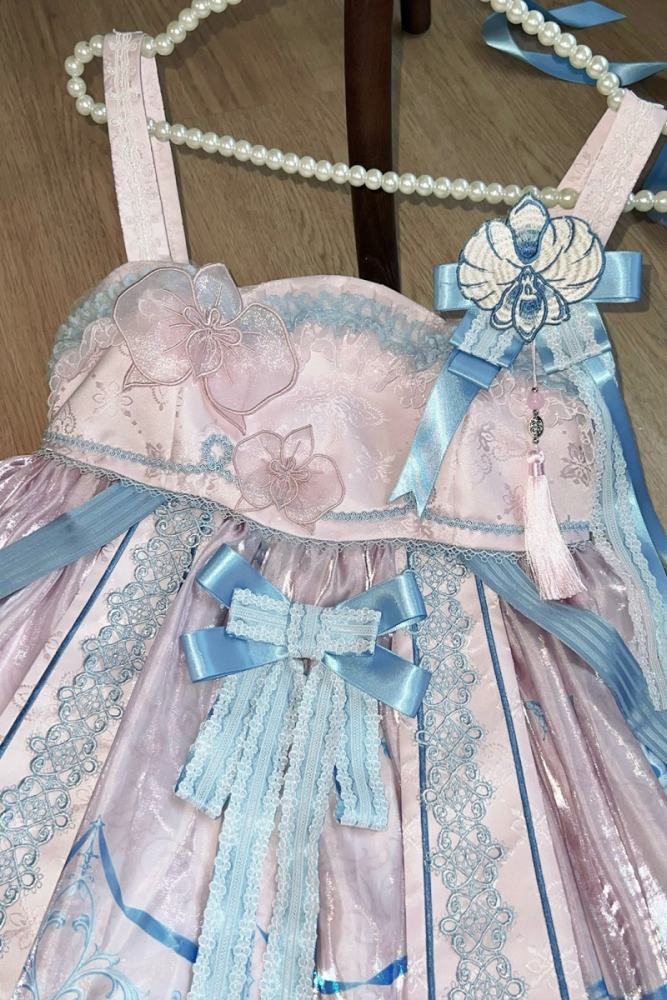 Tantuan ~Linglong Porcelain~ Hanfu Style Empire Waist JSK and Cardigan