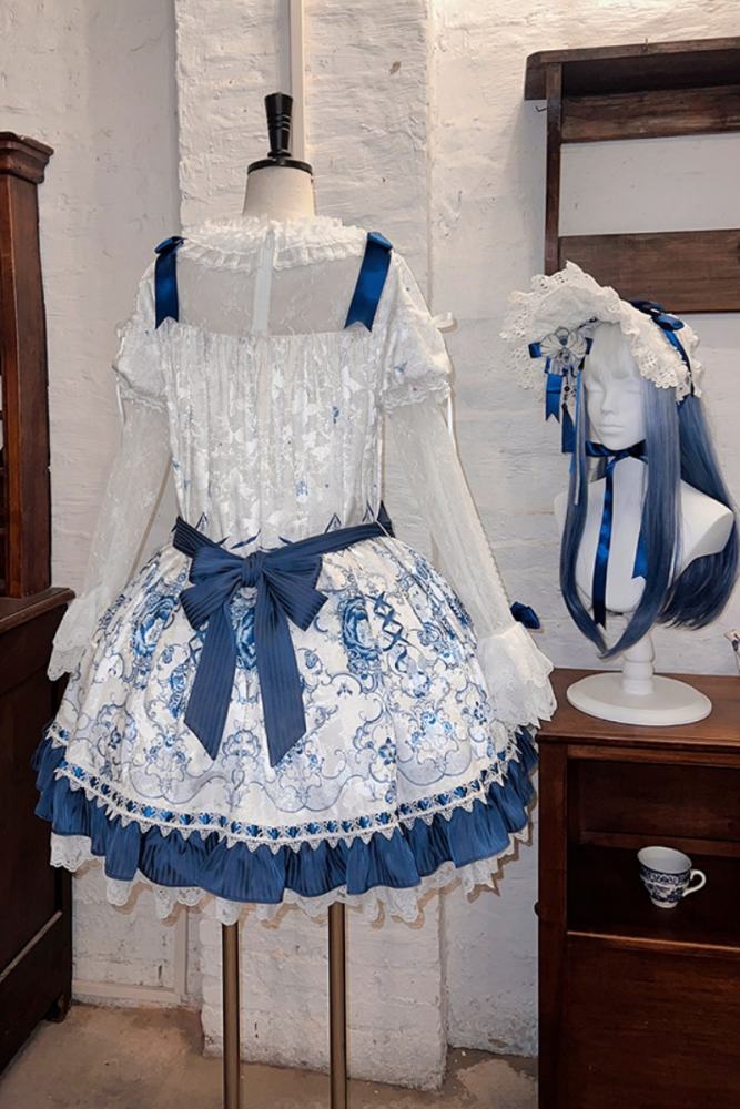 Tantuan ~Linglong Porcelain~ Retro Doll Print Lolita OP