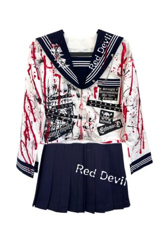 Red Devil Punk Bloody Visual Kei Sailor Uniform