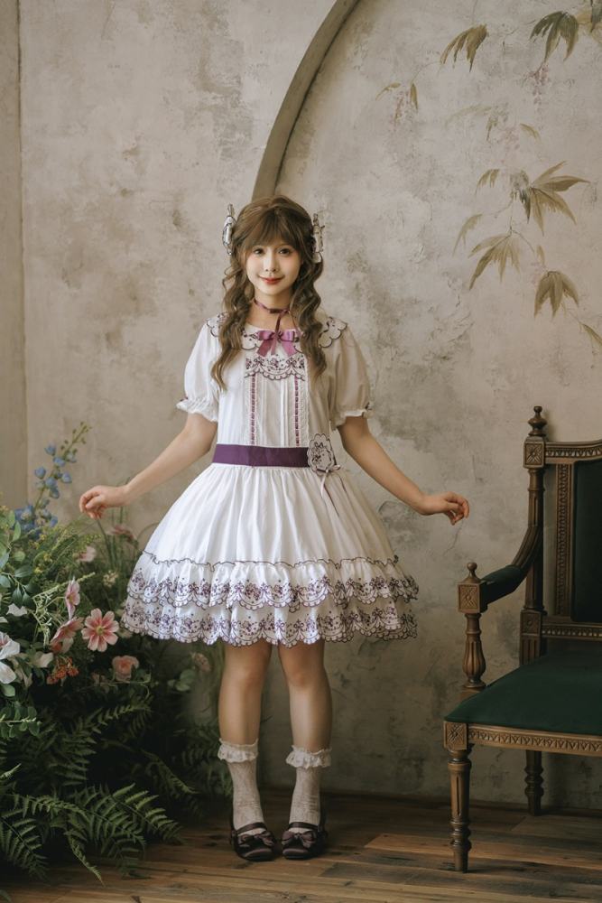 Miss Point ~Four Seasons Orchard~ Country Lolita Cotton Front Opening JSK and Low Waist OP