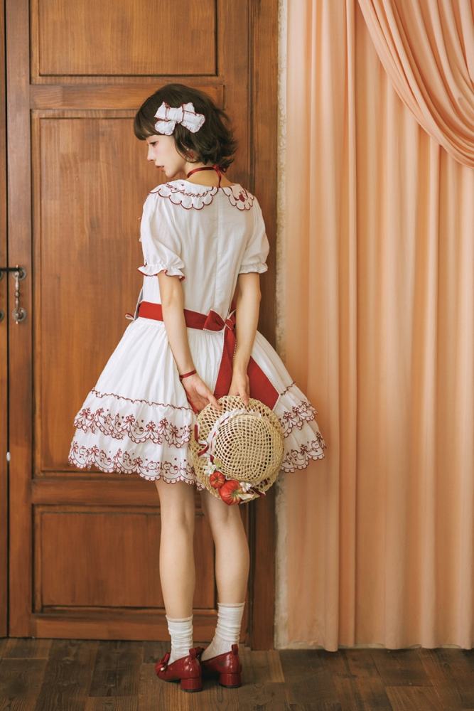 Miss Point ~Four Seasons Orchard~ Country Lolita Cotton Front Opening JSK and Low Waist OP