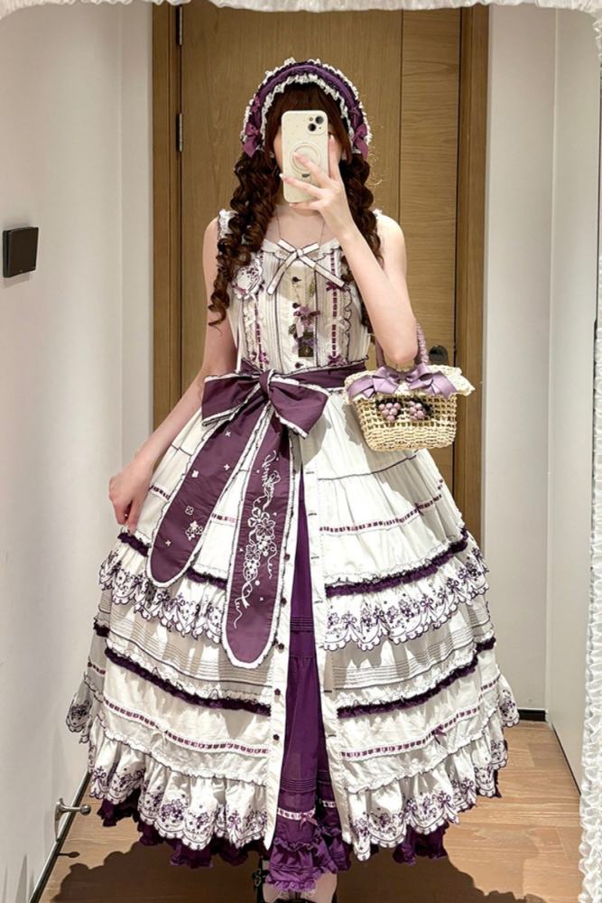Miss Point ~Four Seasons Orchard~ Country Lolita Cotton Front Opening JSK and Low Waist OP