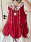 Red Short Style Overdress