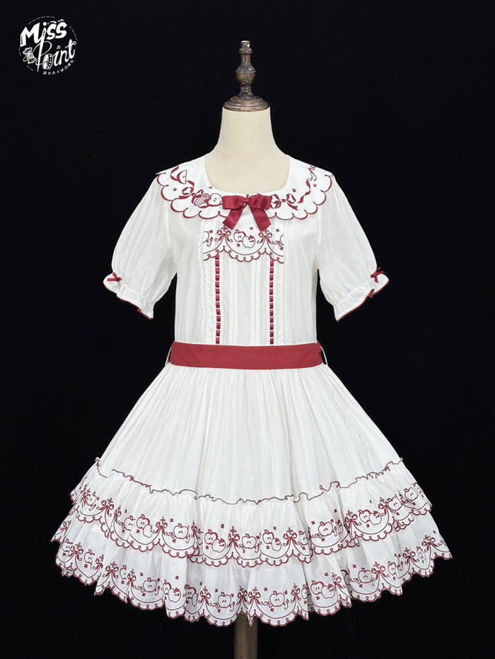 Miss Point ~Four Seasons Orchard~ Country Lolita Cotton Front Opening JSK and Low Waist OP