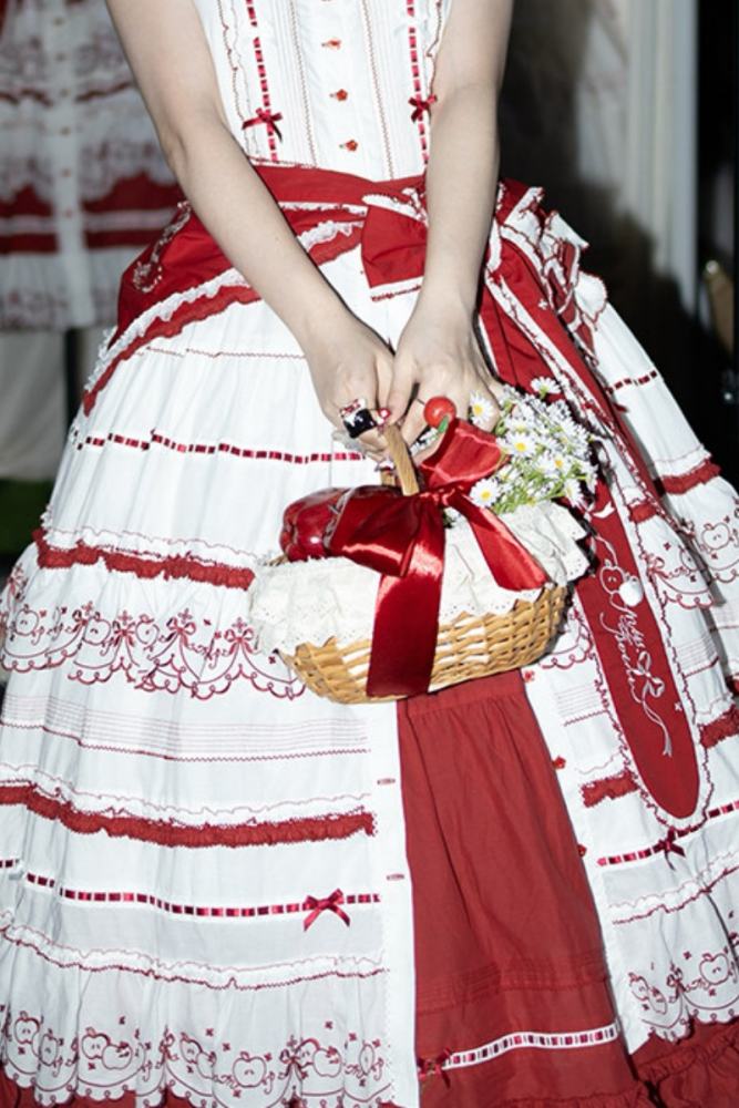 Miss Point ~Four Seasons Orchard~ Country Lolita Cotton Front Opening JSK and Low Waist OP