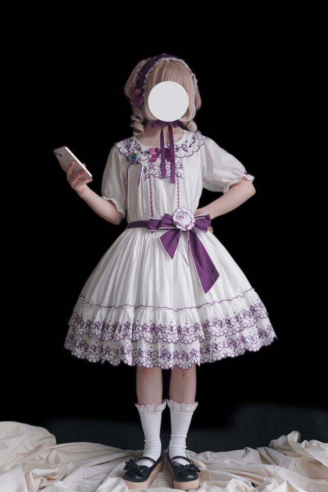 Miss Point ~Four Seasons Orchard~ Country Lolita Cotton Front Opening JSK and Low Waist OP