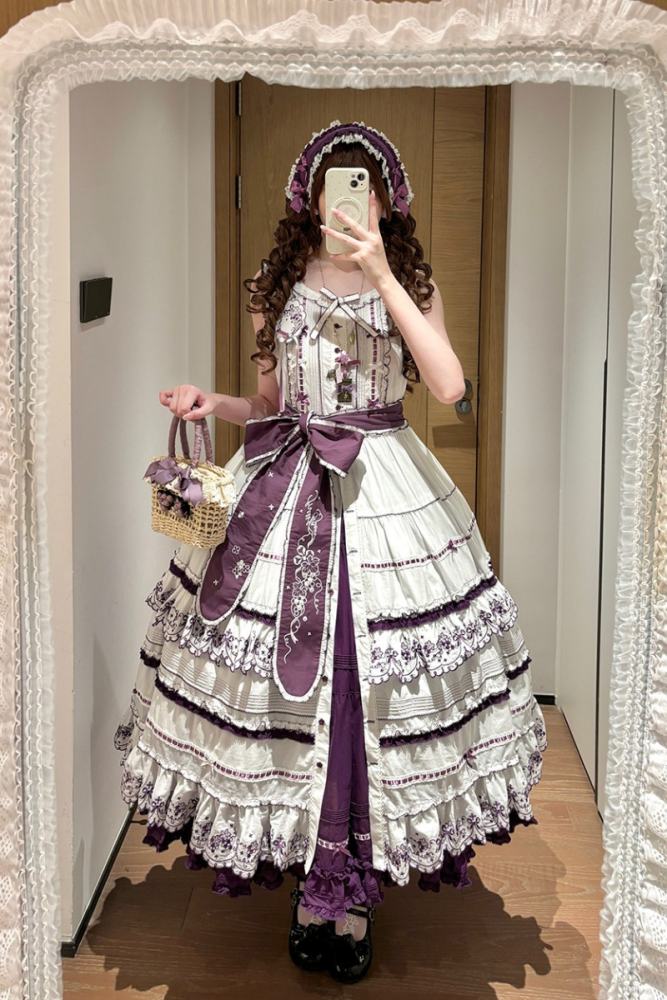 Miss Point ~Four Seasons Orchard~ Country Lolita Cotton Front Opening JSK and Low Waist OP