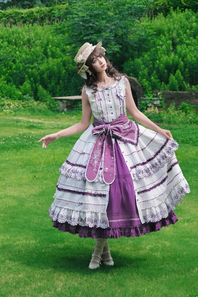 Miss Point ~Four Seasons Orchard~ Country Lolita Cotton Front Opening JSK and Low Waist OP