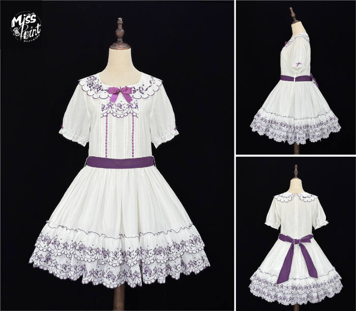 Miss Point ~Four Seasons Orchard~ Country Lolita Cotton Front Opening JSK and Low Waist OP