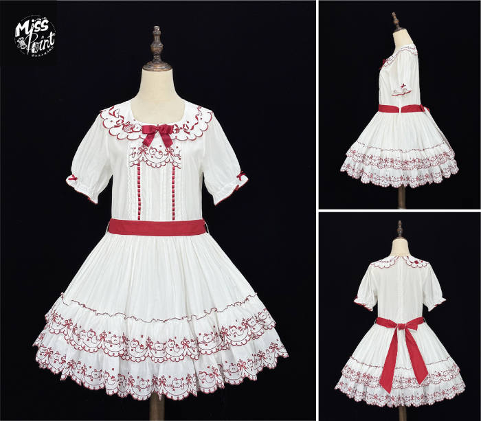 Miss Point ~Four Seasons Orchard~ Country Lolita Cotton Front Opening JSK and Low Waist OP