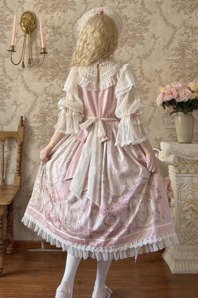 Urtto Rococo Retro Prints Lolita One Piece Dress