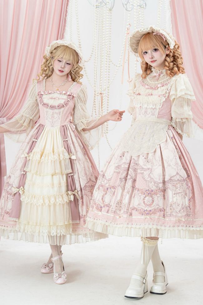 Urtto Rococo Retro Prints Lolita One Piece Dress