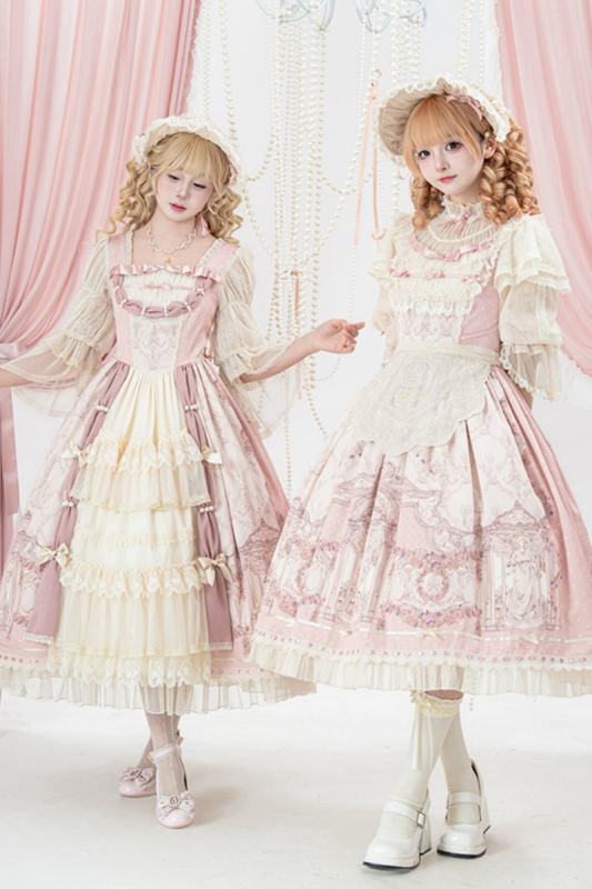Urtto Rococo Retro Prints Lolita One Piece Dress