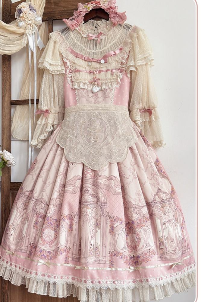 Urtto Rococo Retro Prints Lolita One Piece Dress
