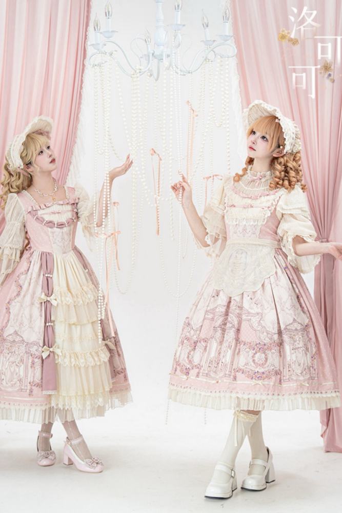 Urtto Rococo Retro Prints Lolita One Piece Dress