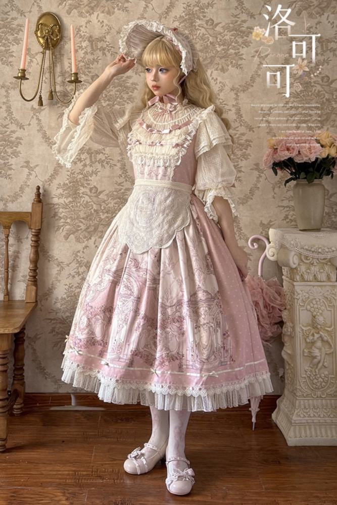 Urtto Rococo Retro Prints Lolita One Piece Dress