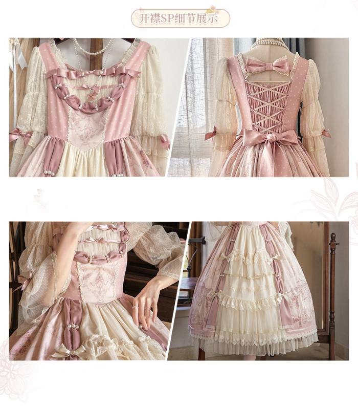 Urtto Rococo Retro Prints Lolita One Piece Dress