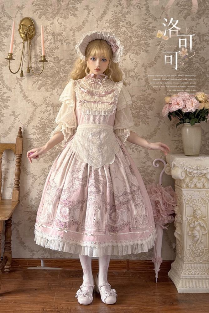 Urtto Rococo Retro Prints Lolita One Piece Dress