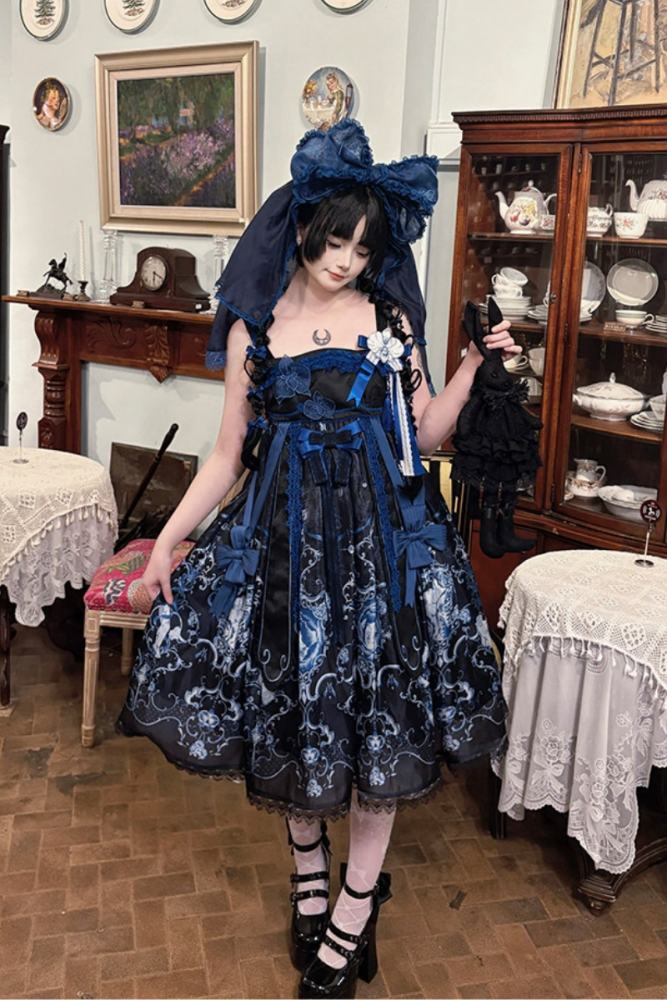 Tantuan ~Linglong Porcelain~ Hanfu Style Empire Waist JSK and Cardigan