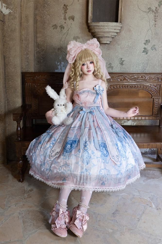 Tantuan ~Linglong Porcelain~ Hanfu Style Empire Waist JSK and Cardigan