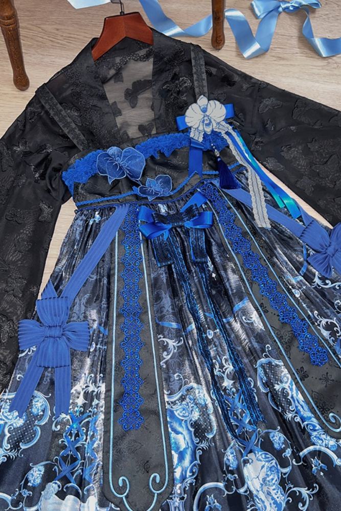 Tantuan ~Linglong Porcelain~ Hanfu Style Empire Waist JSK and Cardigan